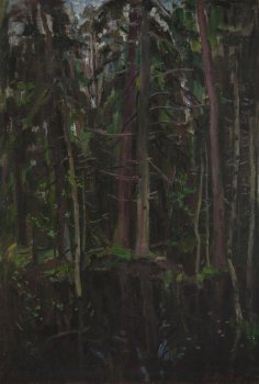 Лесное озеро. 1991г. Холст, масло. 102,5х70