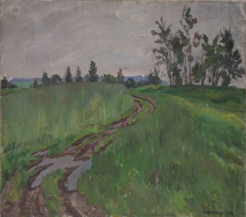 Зелёная рожь. 1984г. Холст, масло. 80х90