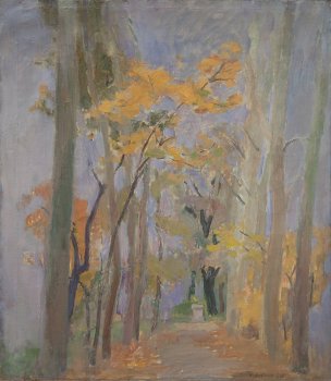 Солнечные часы (Коломенское). 1963г. Холст, масло. 80х70