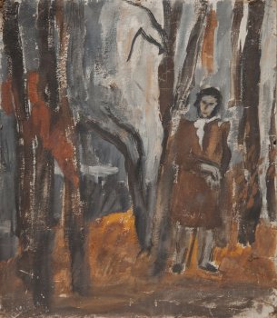 Автопортрет. 1950г. Картон, масло. 73х56