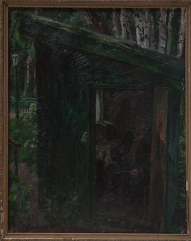 Алексеев В.Н. (сторож в Михайловском). 1987г. Холст, масло. 99х80