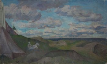 Переславль-Залесский. 1983г. Холст, масло. 64х104