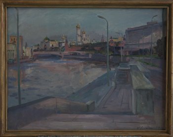 Утро на Москве-реке. 1987г. Холст, масло. 70х90