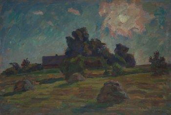 Утро. 1983г. Фанера, масло. 65х80