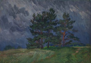 Михайловское.Три сосны. 1997г. Холст, масло. 70х100