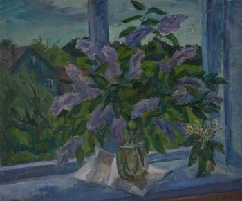Сирень. 1992г. Холст, масло. 75х93