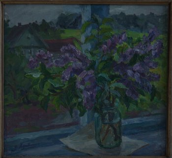 Сирень. 1991г. Холст, масло. 50х53