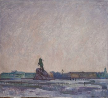 Медный всадник. 1960г. Холст, масло. 136х151,5