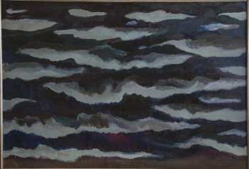 Зима.Море ночью. 2005г. Холст, масло. 163х237