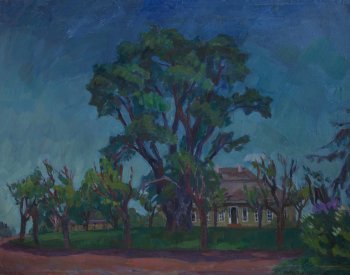Северный Парнас (Михайловское.Дом А.С. Пушкина). 1999г. Холст, масло. 103,5х130