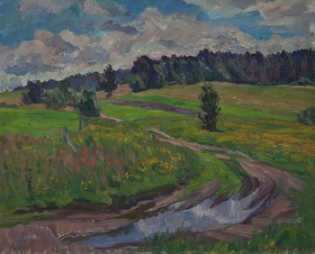 После дождя. 1998г. Холст, масло. 65х80