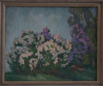 Утро.Сирень. Холст, масло. 65х80