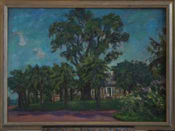 Михайловское.Дом поэта. 1986г. Холст, масло. 72х100