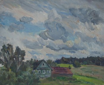 Облака. 1986г. Холст, масло. 50х60