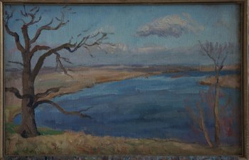 Москва-река в Коломенском. 1948г. Холст, масло. 38х60