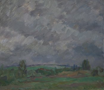 Ненастье. 1980г. Холст, масло. 100х117