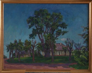 Северный Парнас (Михайловское.Дом поэта). 1991г. Холст, масло. 83,5х107