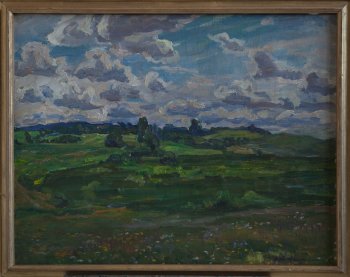 Облачный день. 1986г. Холст, масло. 70х90