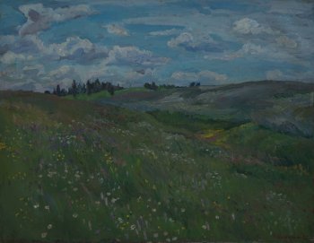 Облачный день. 1984г. Холст, масло. 70х90