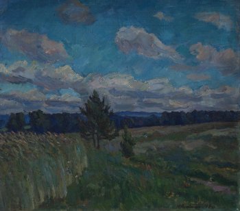 Пушкинское Михайловское. 1981г. Холст, масло. 70х80