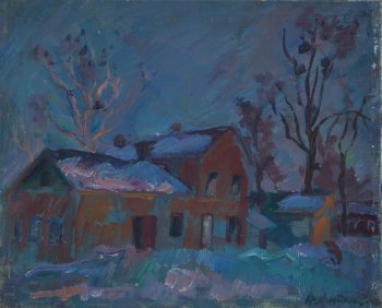 Мартовский вечер. 1994г. Холст, масло. 52х64,5