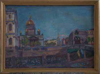 Санкт-Петербург. Исакиевская площадь. Холст, масло. 50х70