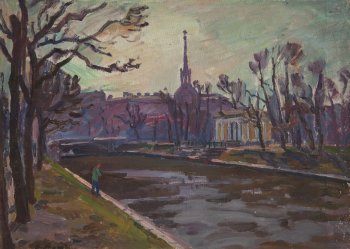 Весна.Санкт-Петербург Холст, масло. 51х71