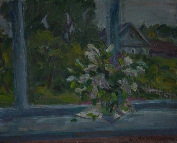 Сирень. 1984г. Холст, масло. 33х41