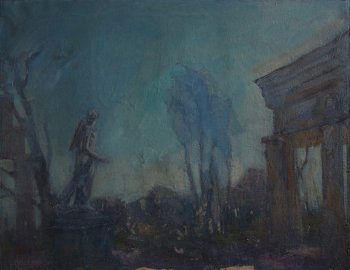 Колоннада Аполлона. 1987г. Холст, масло. 120х153