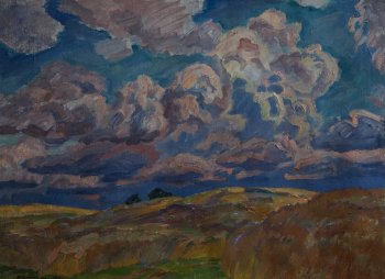 Рожь. 1992г. Холст, масло. 142х104