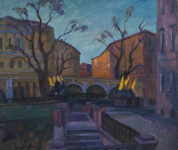 Банковский мостик. 1993г. Холст, масло. 100х116