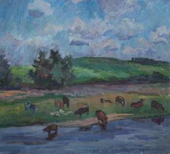 Полдень. 1986г. Холст, масло. 90х100