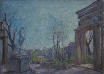 Колоннада Аполлона. 1989г. Холст, масло. 74х102,5