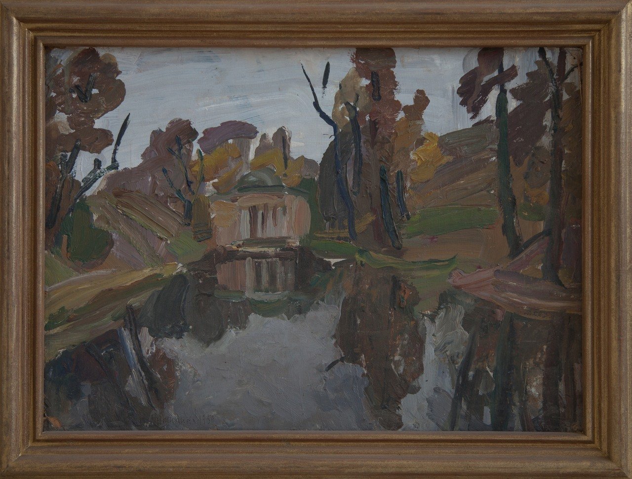 Б/Н (Нескучный сад). 1950г. Фанера, масло. 35,5х49