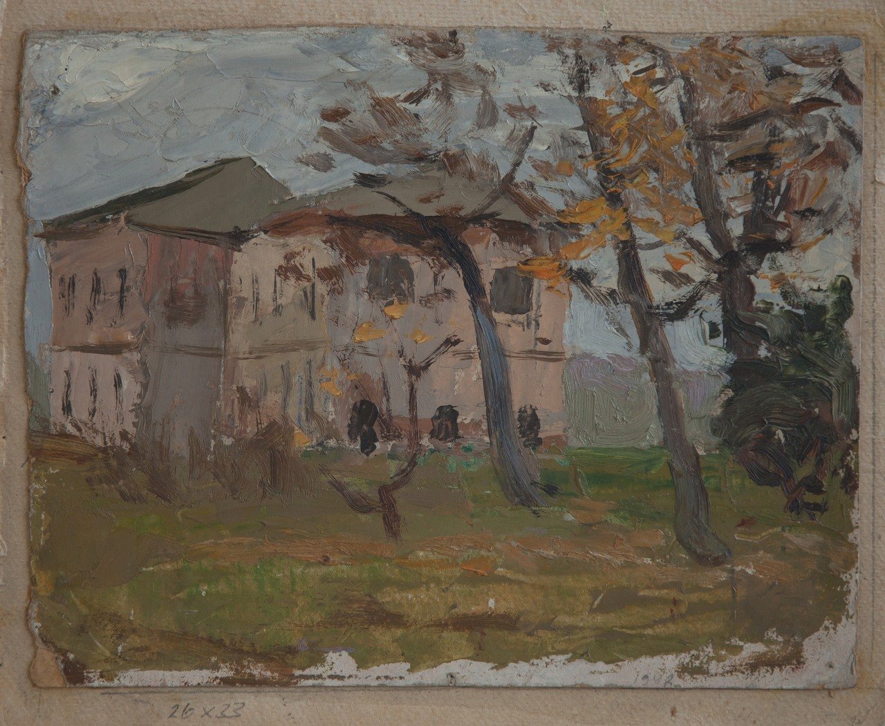 Б/Н. Картон, масло. 26х33