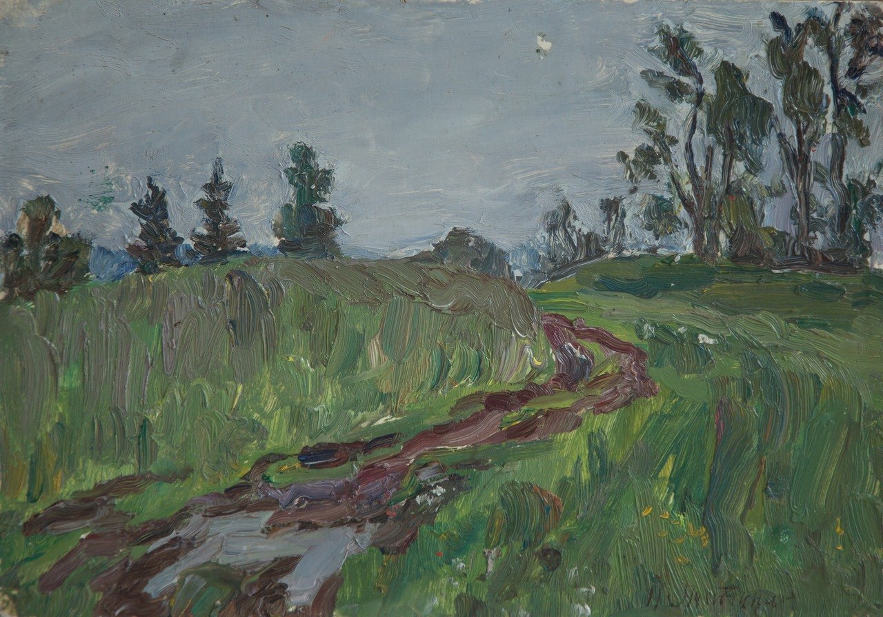 Б/Н. Оргалит, масло. 21х29,7