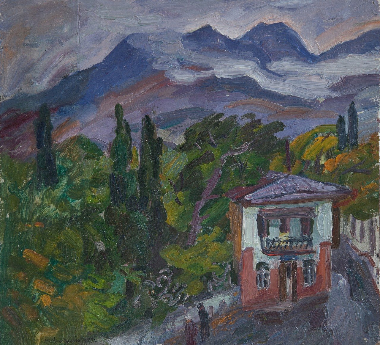 Б/Н. Картон, масло. 35х38