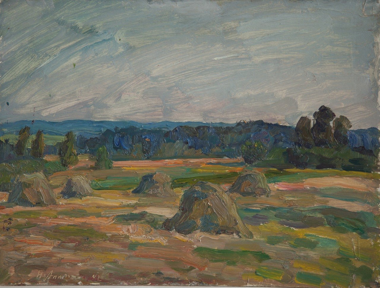 Б/Н. 1982г. Картон, масло. 37,5х50