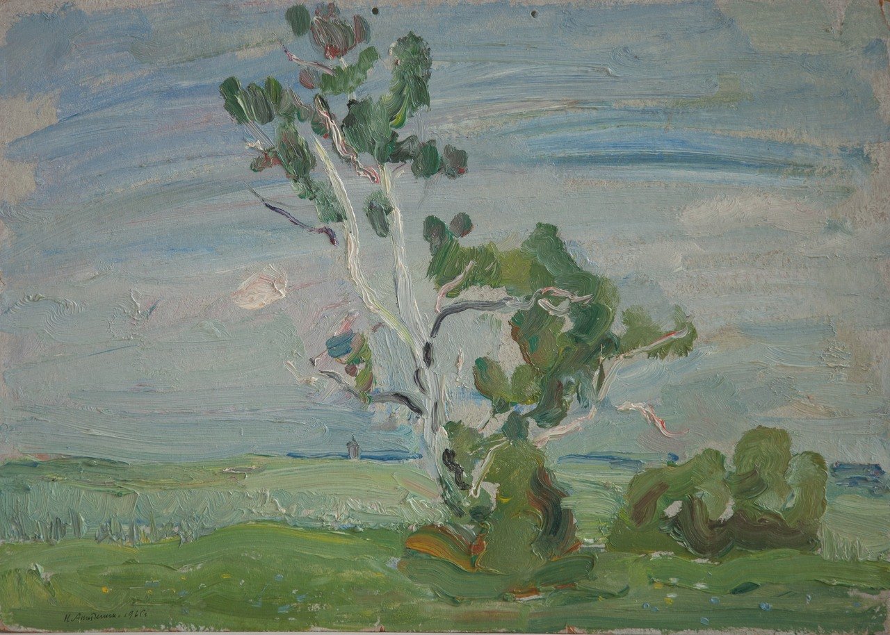 Б/Н. 1965г. Картон, масло. 49,5х35,2