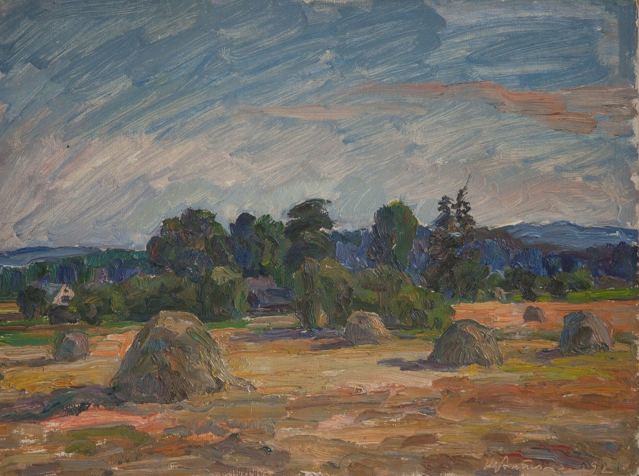 Б/Н. 1992г. Оргалит, масло. 37,5х50