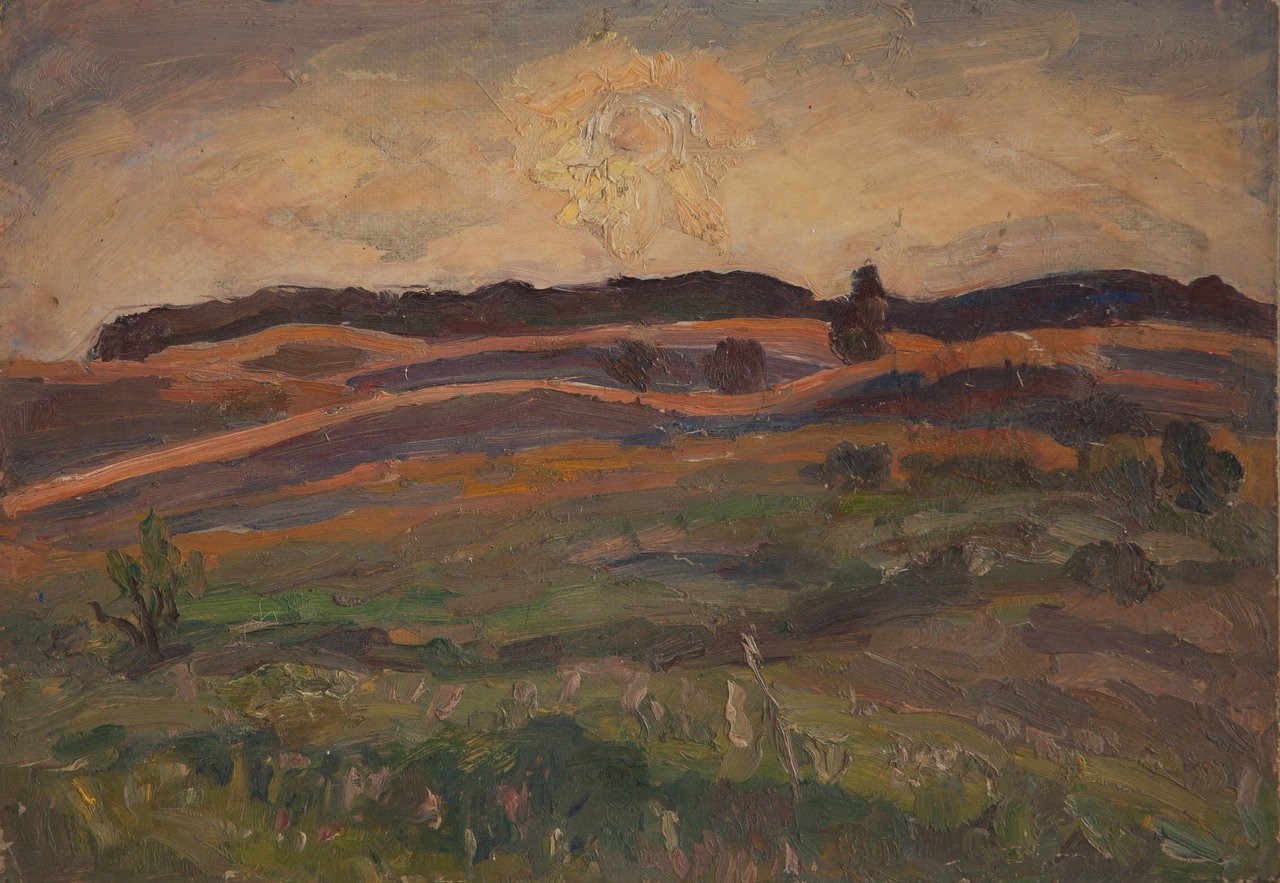 Утро. 1993г. Бумага, масло. 31,5х44,5