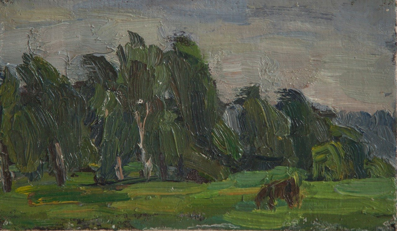Б/Н. 1987г. Картон, масло. 13,5х22