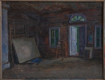 Мастерская Кончаловских в Буграх. 1992г. Холст, масло. 73х94,5