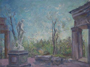 Б/Н (колоннада Аполлона). 1987г. Холст, масло. 68х90