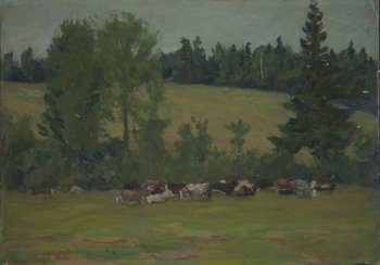 Б/Н. 1946г. Картон, масло. 30х43,5
