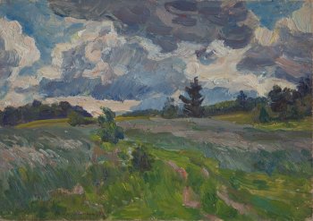 Б/Н. 1984г. Картон, масло. 31,5х44,5