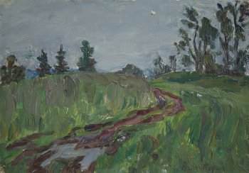 Б/Н. Оргалит, масло. 21х29,7