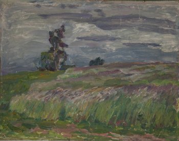 Вечер. Картон, масло. 32х46