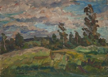 Б/Н. 1993г. Оргалит, масло. 36х49,5