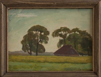 Утро. 1949г. Фанера, масло. 30х41